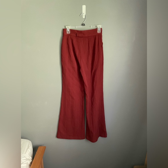 Free People Burgundy Wide Leg Pants Womens Size 4 - Picture 2 of 4